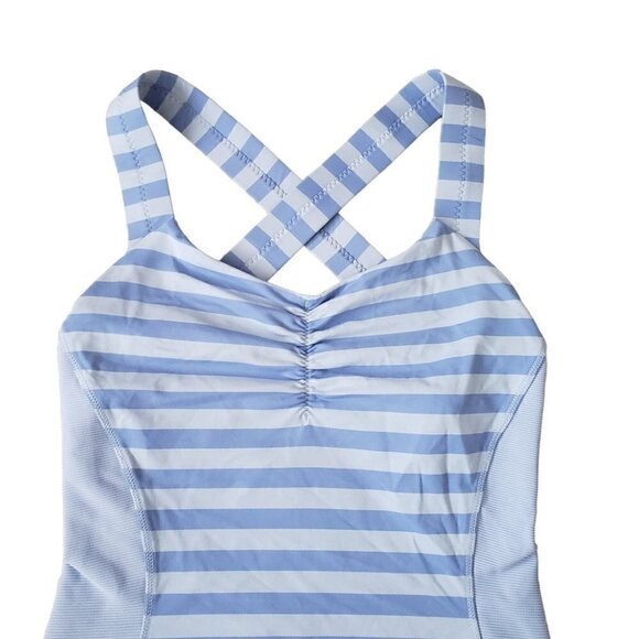 Lululemon Core Kicker Tank wide back straps blue stripe print - Picture 4 of 9